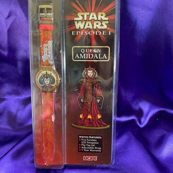 NEW - VTG📌HOPE INDUSTRIES 1999 STAR WARS EPISODE 1 QUEEN AMIDALA WRIST WATCH - Picture 8 of 13